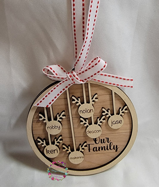 Reindeer Family Ornament