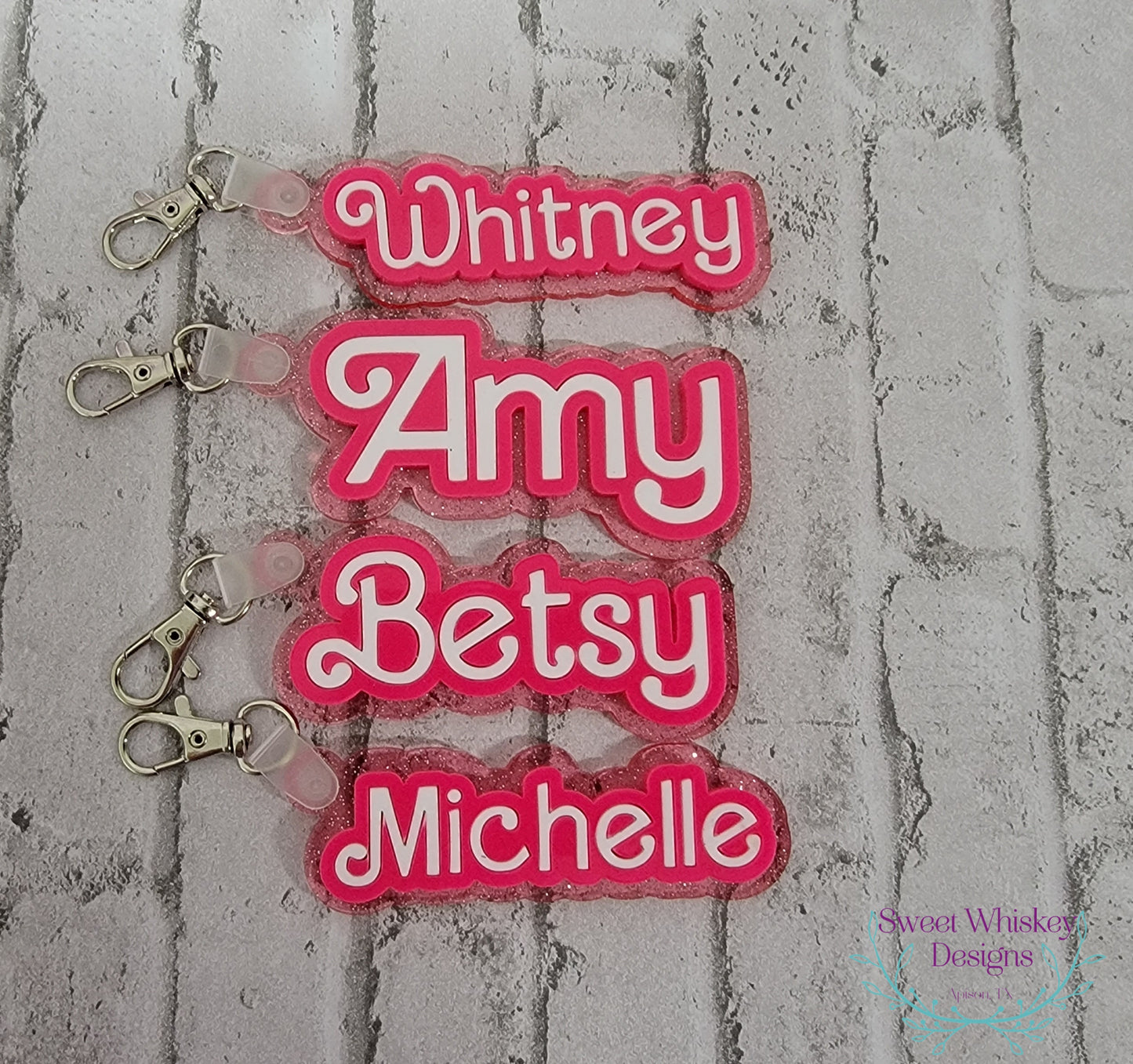 Fashion Doll Name Keychain