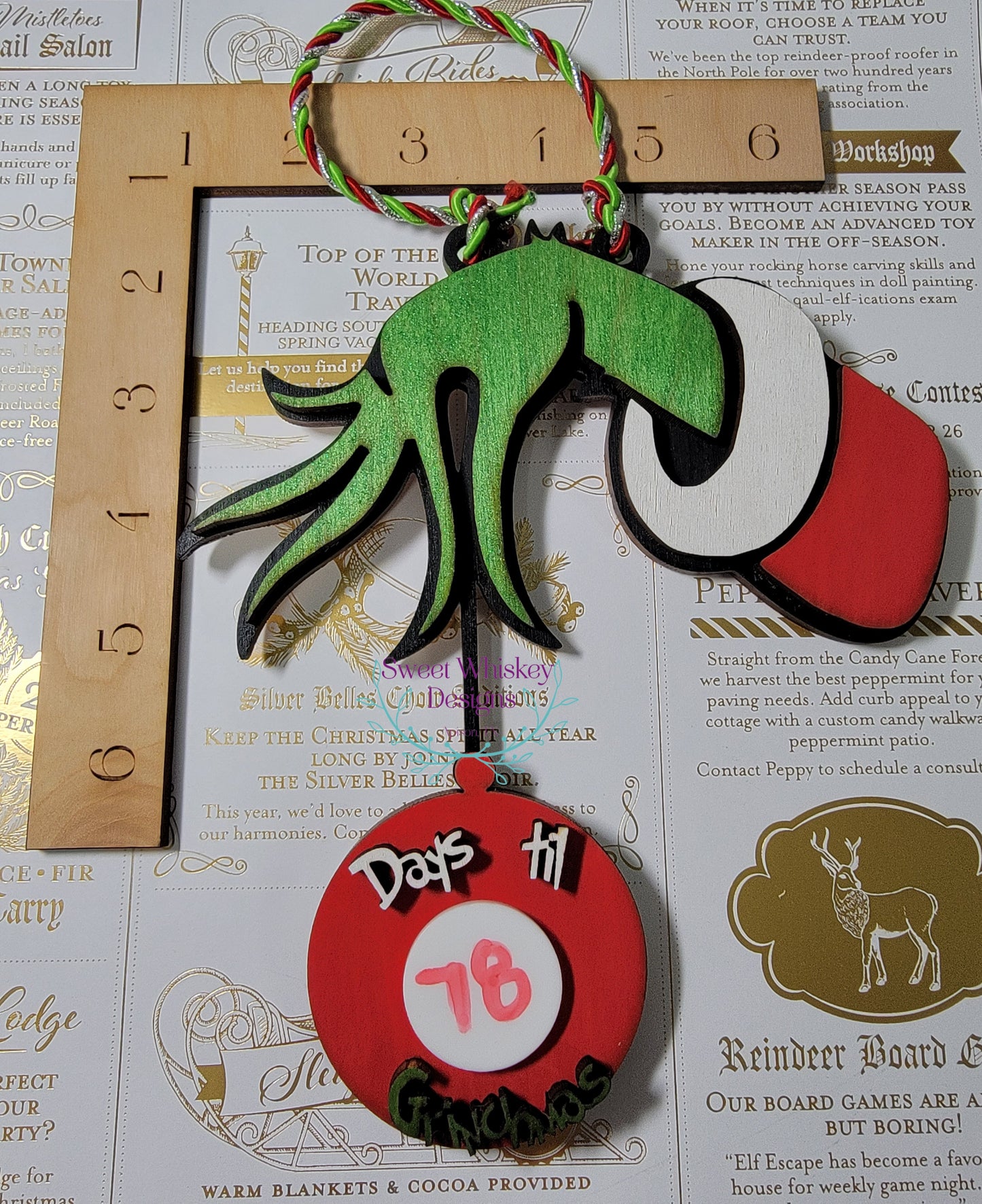 Grumpy Hand Countdown Ornament