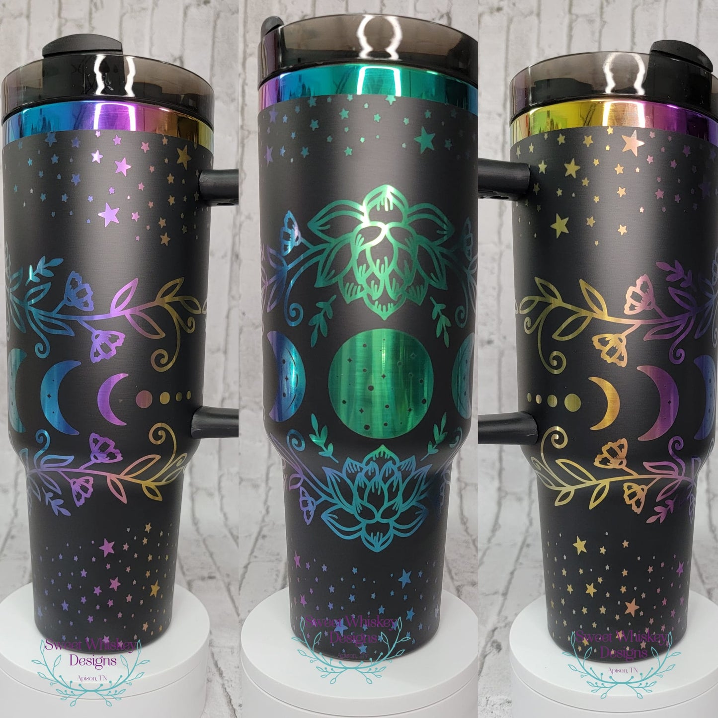 Moon and Stars Rainbow 40 oz Tumbler