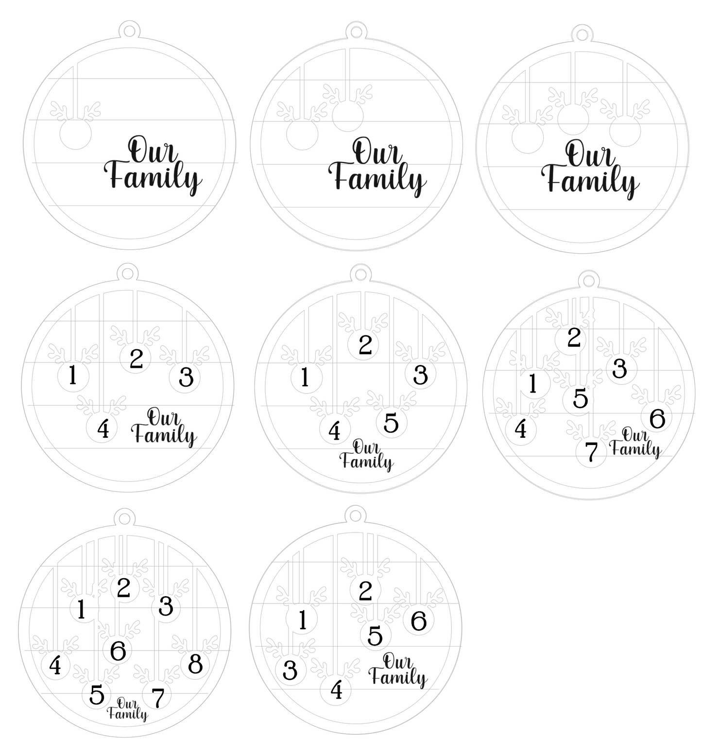 Reindeer Family Ornament