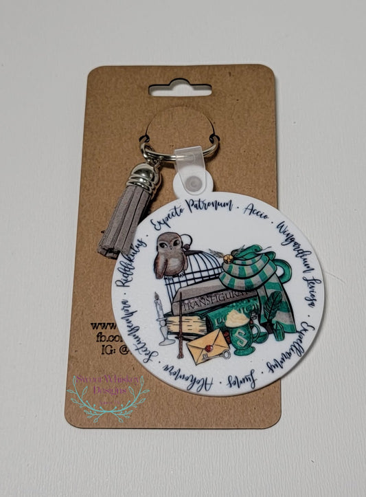 Wizard School Spells- Green and Silver