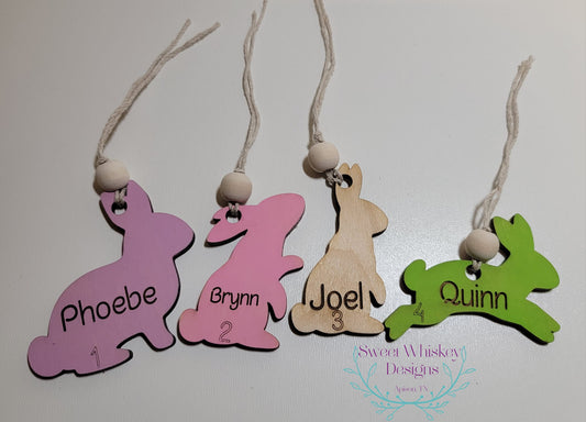 Small Bunny Basket Tag