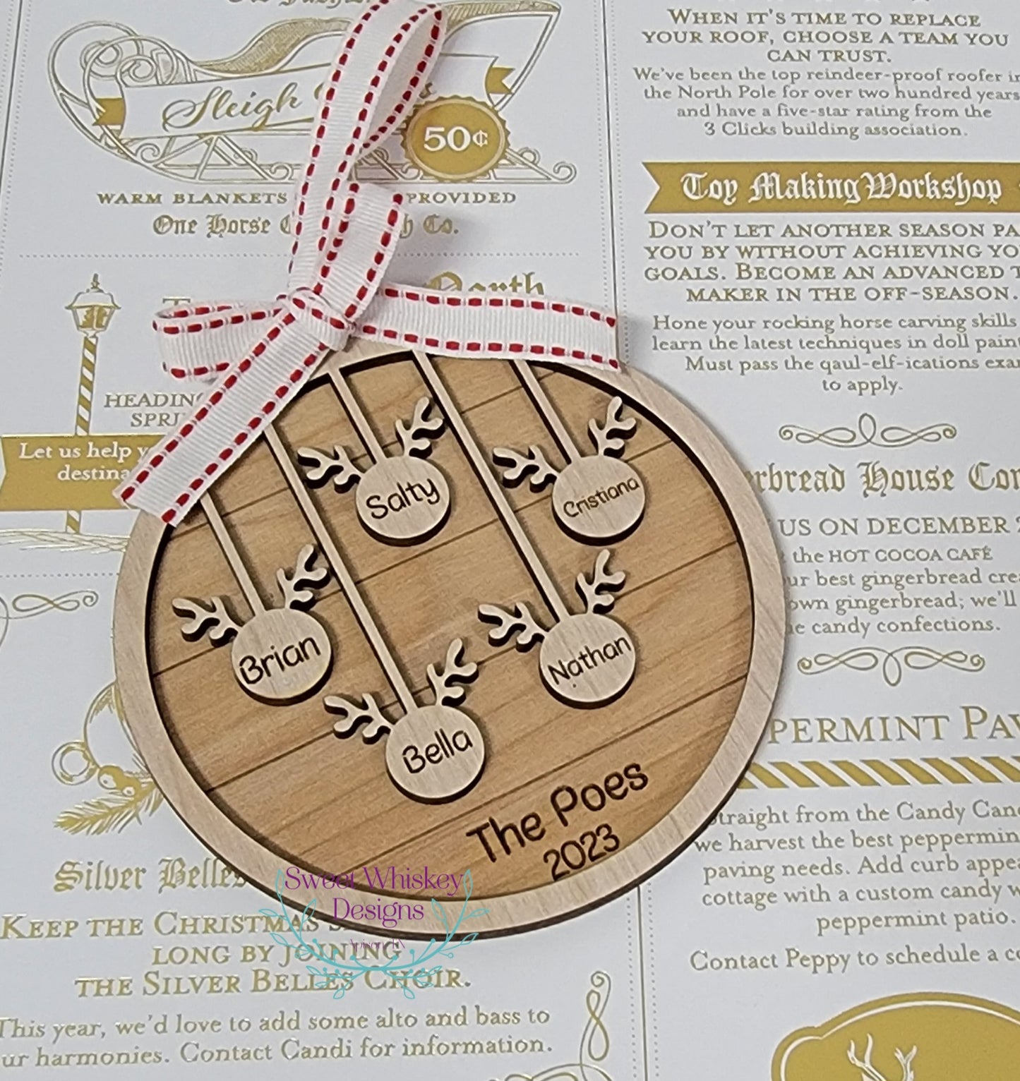 Reindeer Family Ornament