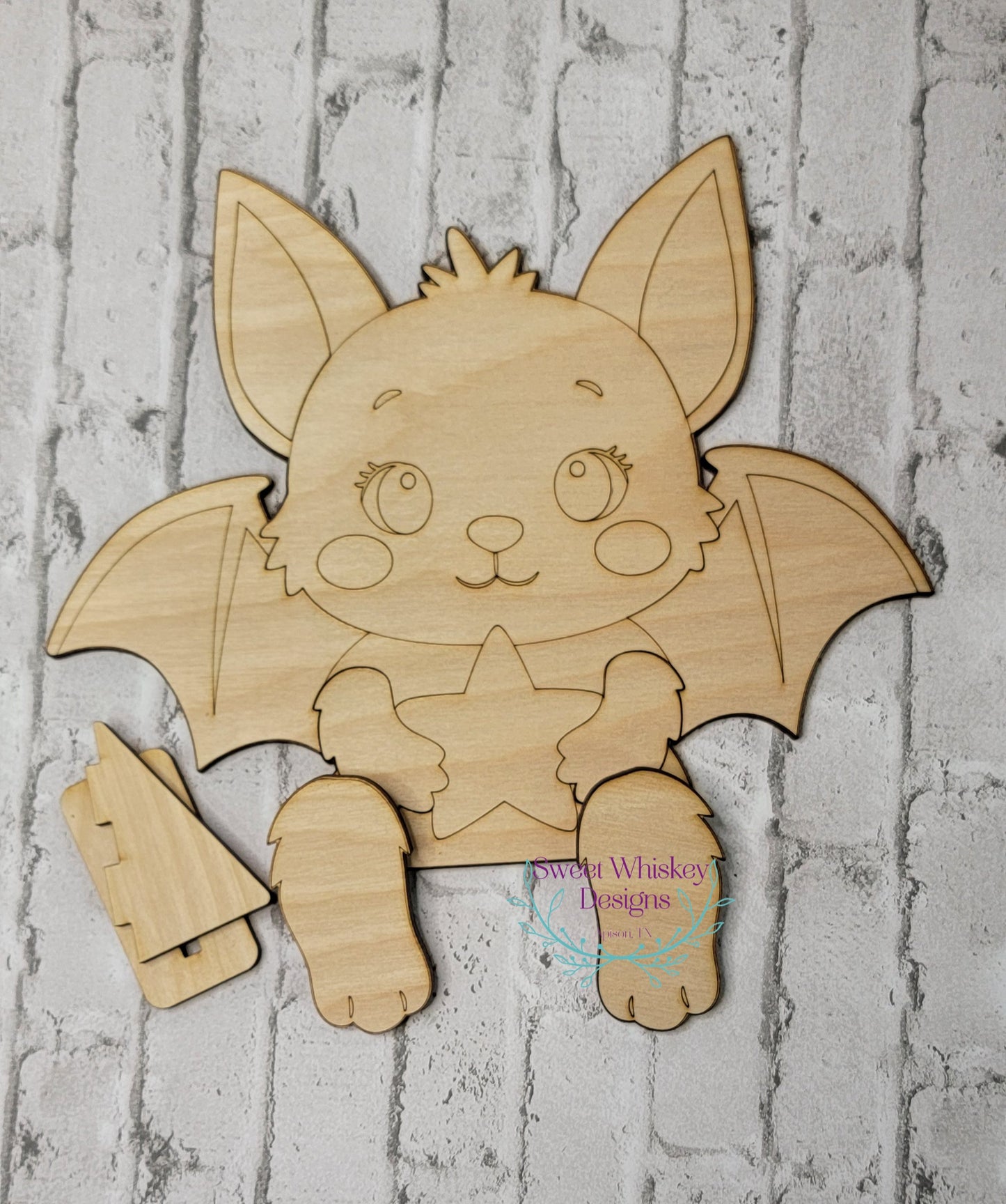 Bat Shelf Sitter- Finished or DIY