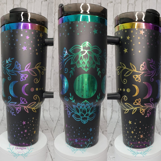 Moon and Stars Rainbow 40 oz Tumbler