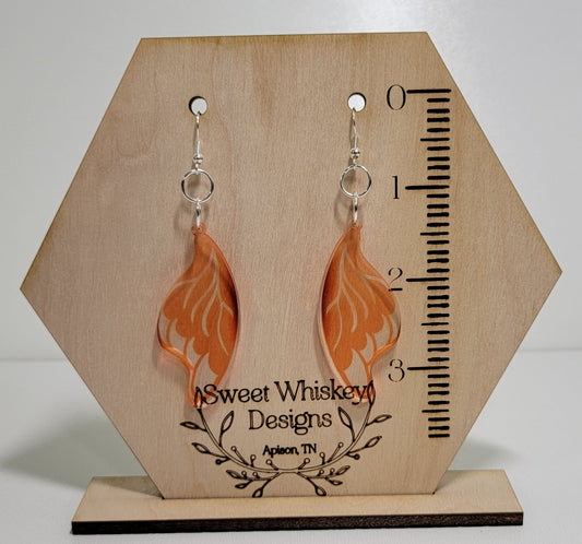Butterfly Wing Faux Stained Glass Acrylic Dangle Earring.
